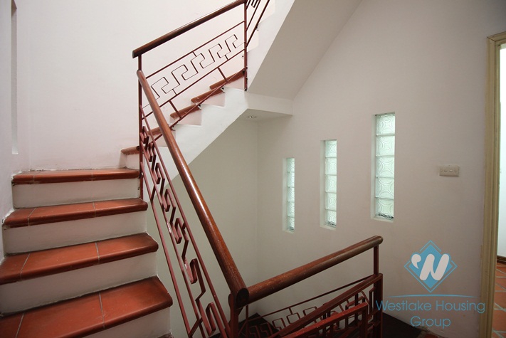 Elegant house with 3 bedroom, front yard and terrace for rent in Ba Dinh, Hanoi